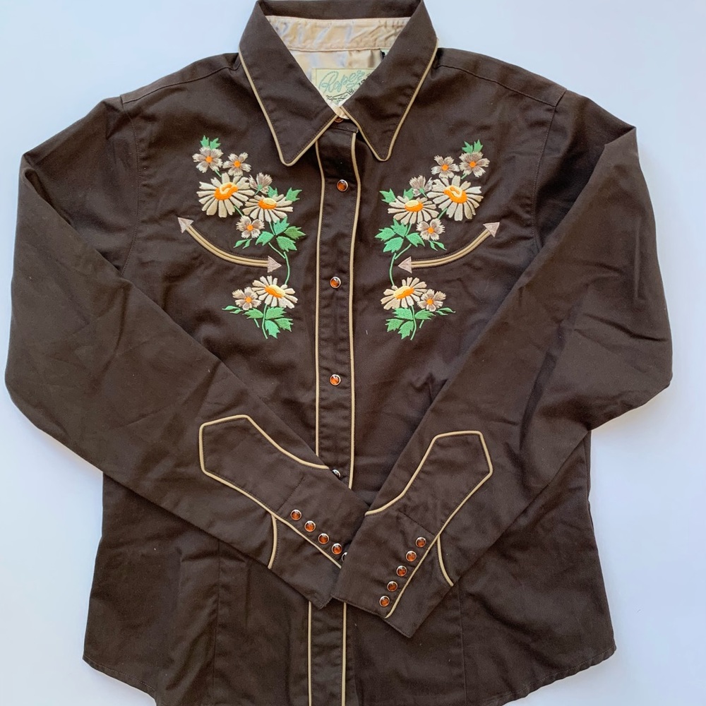 Vintage Roper Embroidered Western Rodeo Shirt